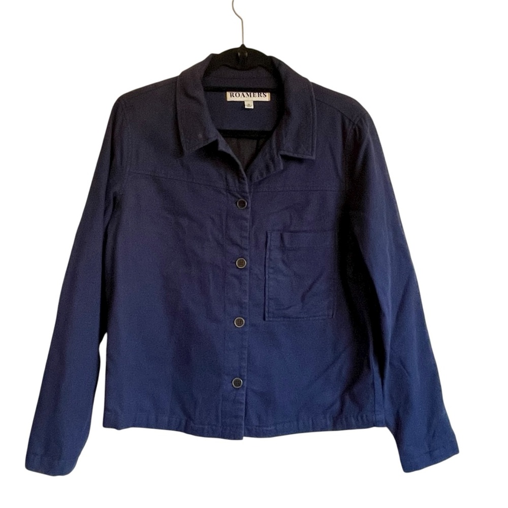 Roamer’s Navy Utility Jacket Shacket Organic Cotton Lined